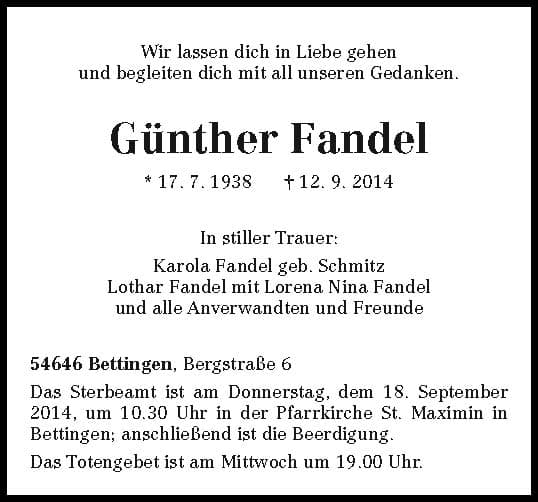 Herr Günther Fandel