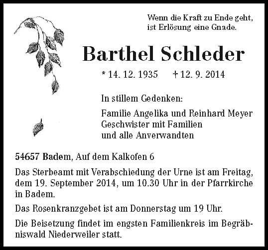 Herr Barthel Schleder