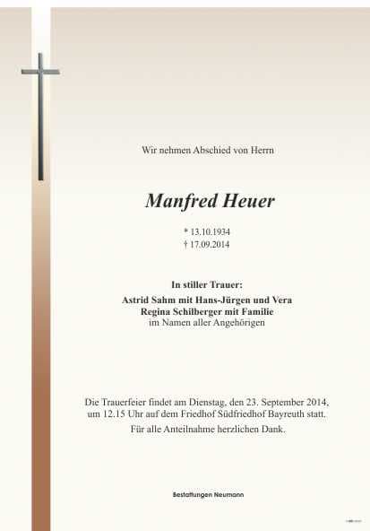 Herr Manfred Heuer