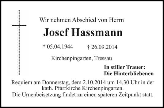 Herr Josef Haßmann