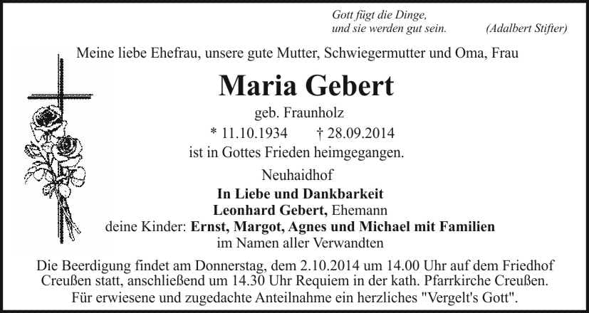 Frau Maria Gebert