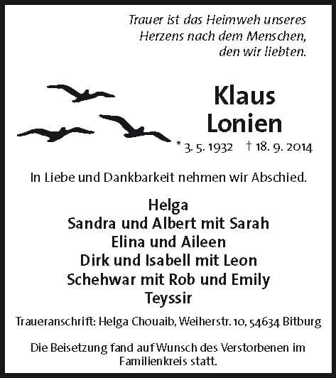 Herr Klaus Lonien
