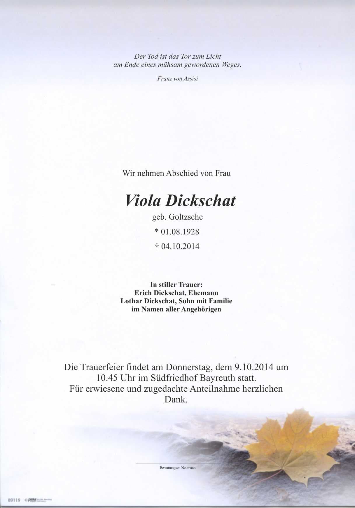 Frau Viola Dickschat