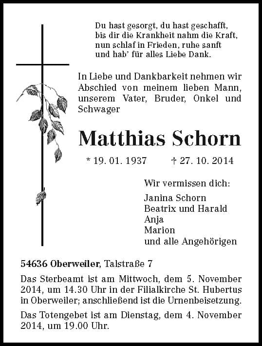 Herr Matthias Schorn