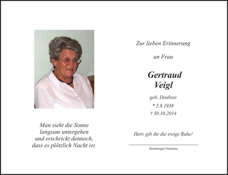 Frau Gertraud Veigl