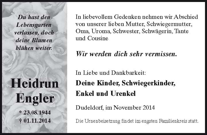 Frau Heidrun Engler