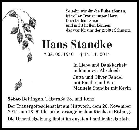 Herr Hans Standke