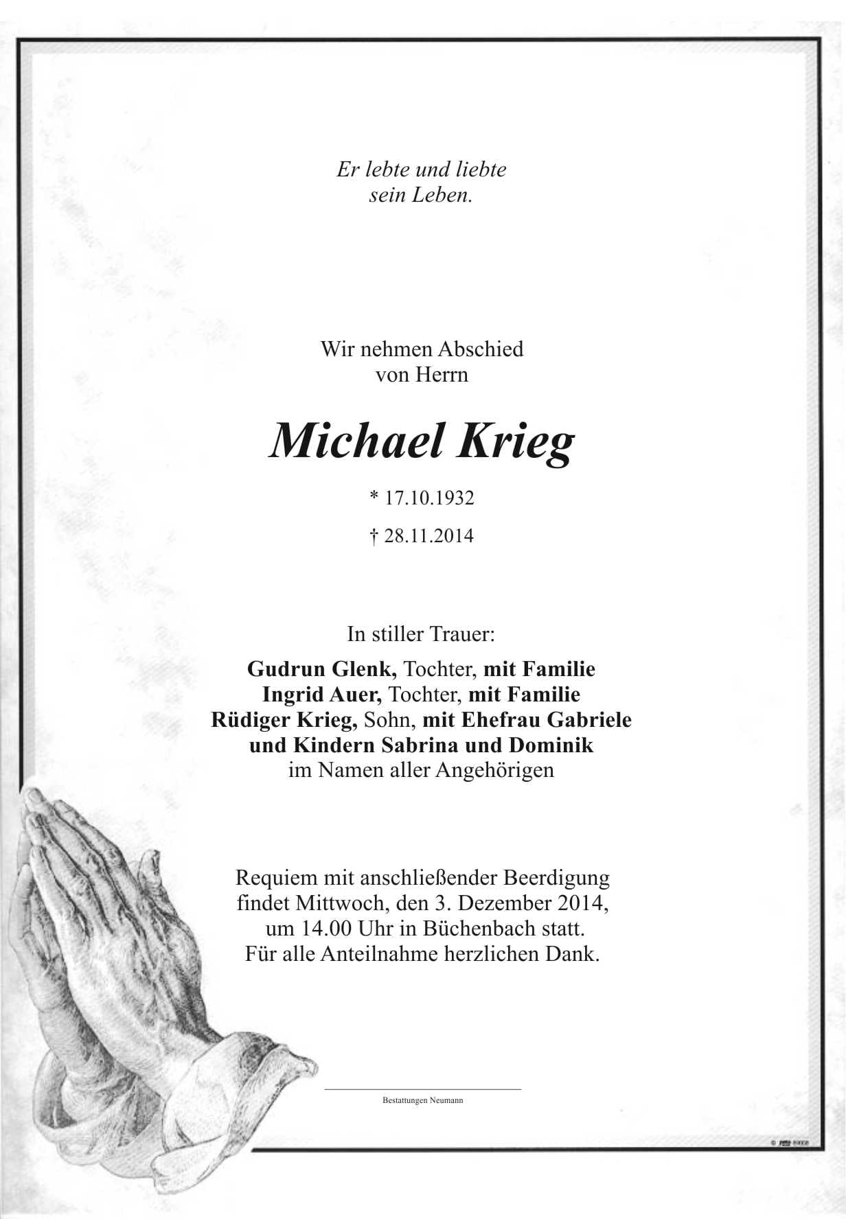 Herr Michael Krieg