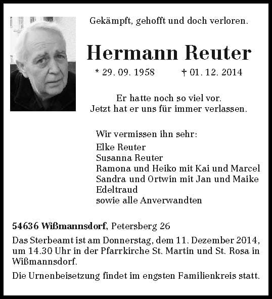Herr Hermann Reuter
