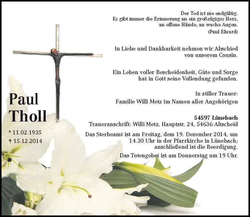 Herr Paul Tholl