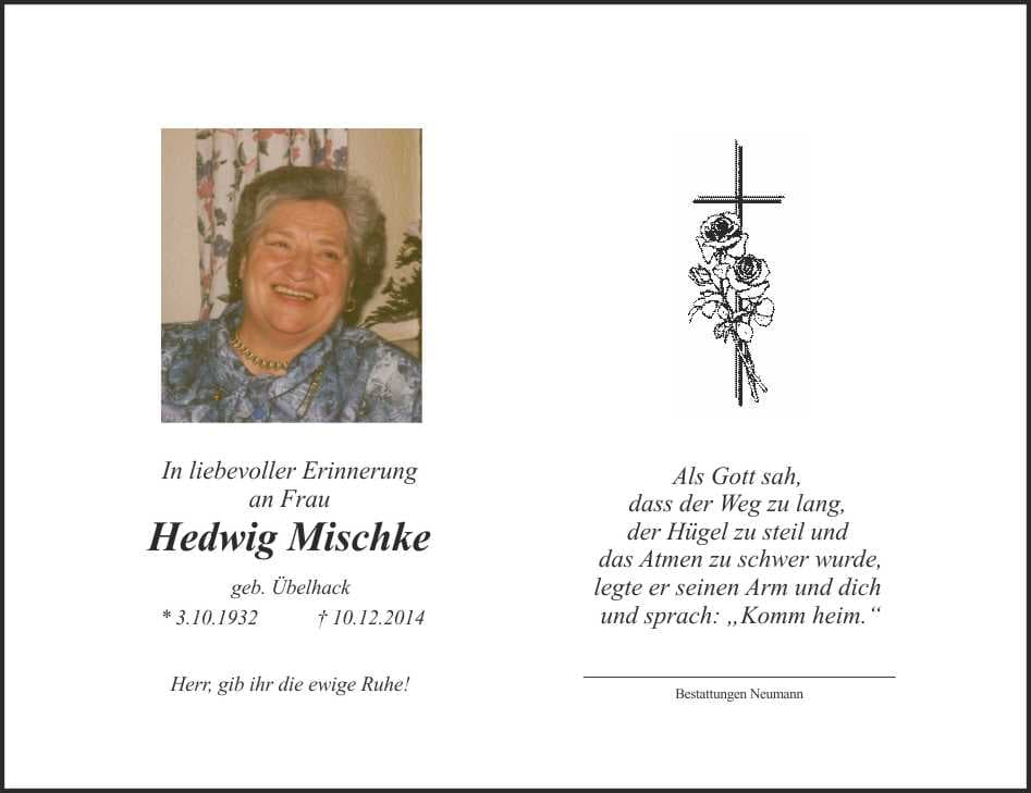 Frau Hedwik Mischke