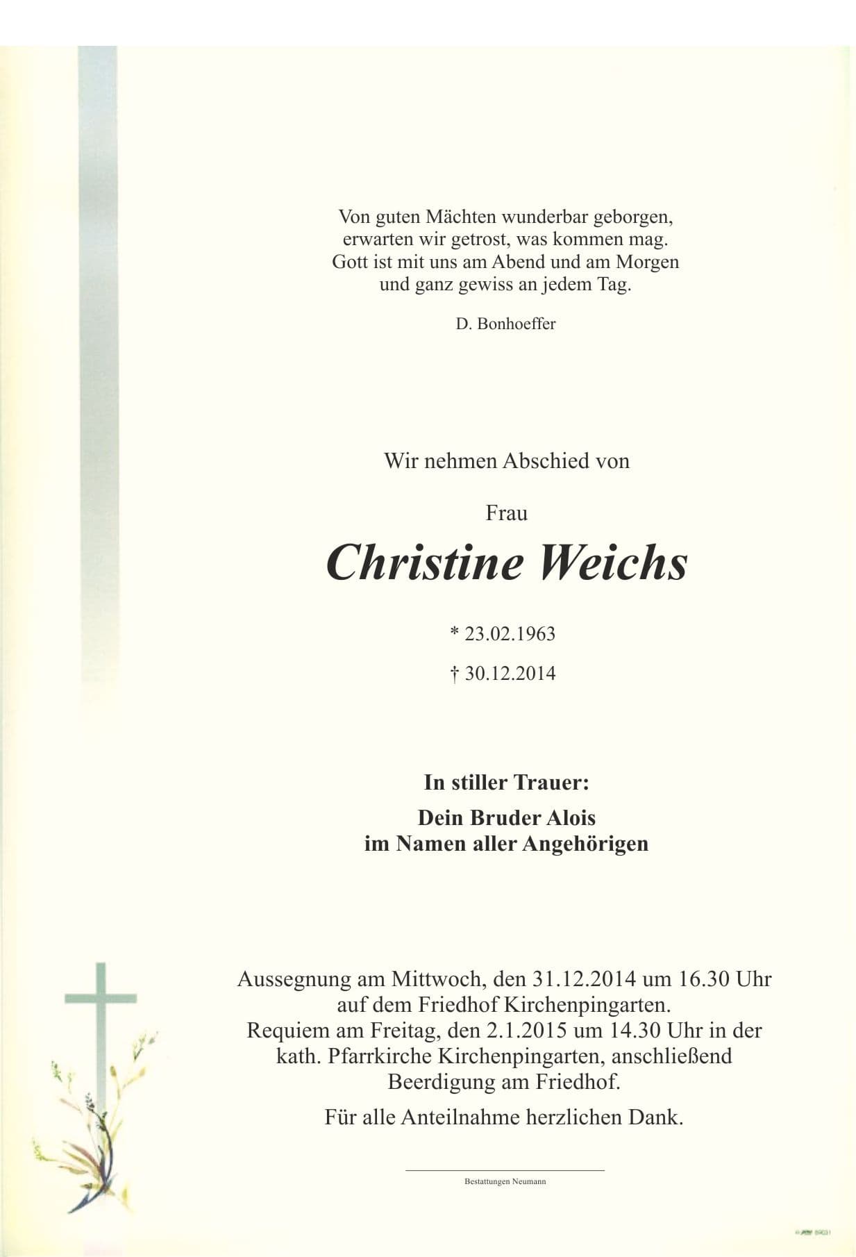 Frau Christine Weichs