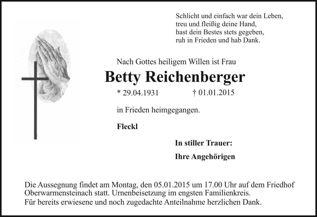 Frau Betty Reichenberger
