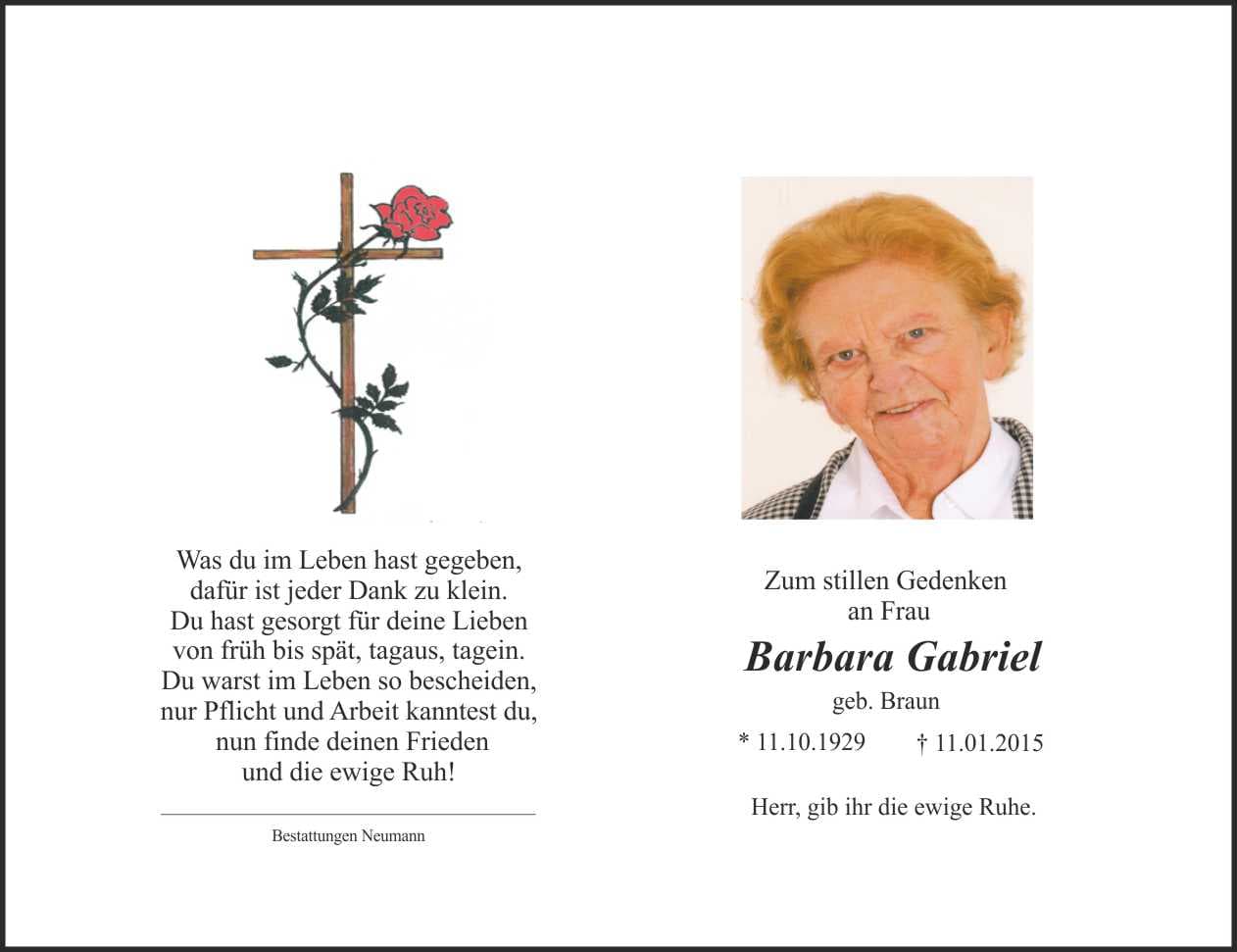 Frau Barbara Gabriel