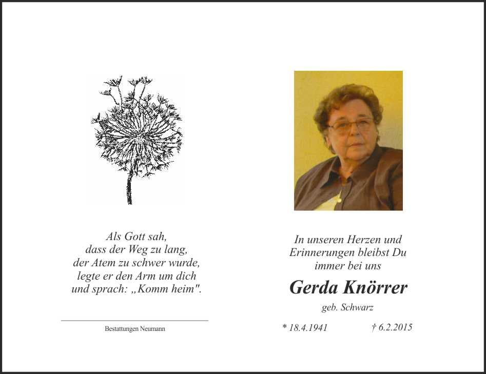 Frau Gerda Knörrer