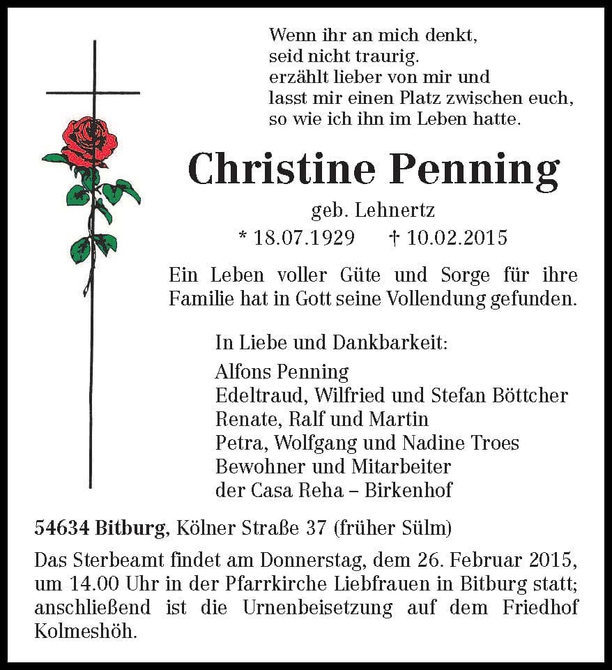 Frau Christine Penning