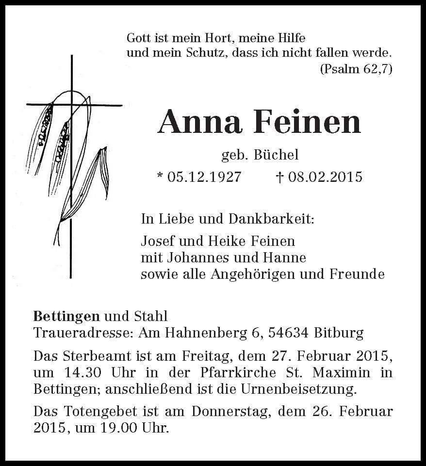 Frau Anna Feinen