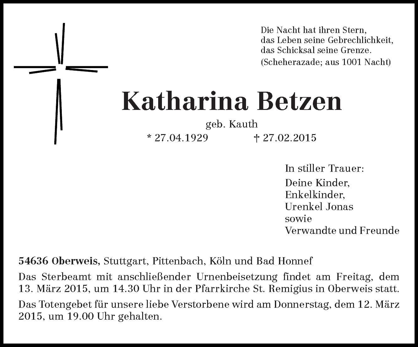 Frau Katharina Betzen