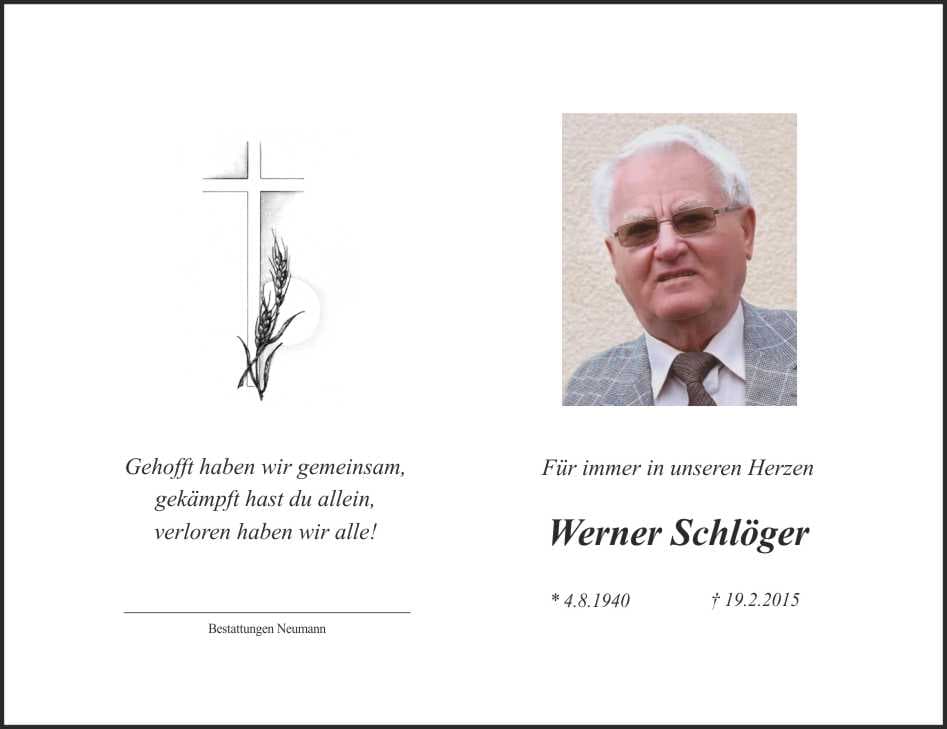 Herr Werner Schlöger