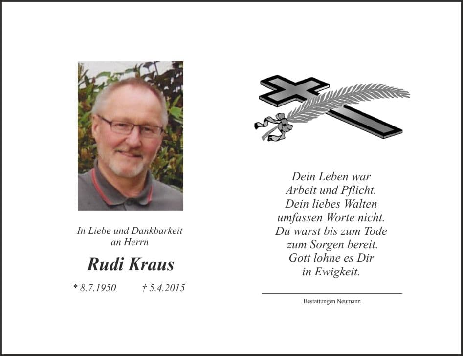 Herr Rudi Kraus