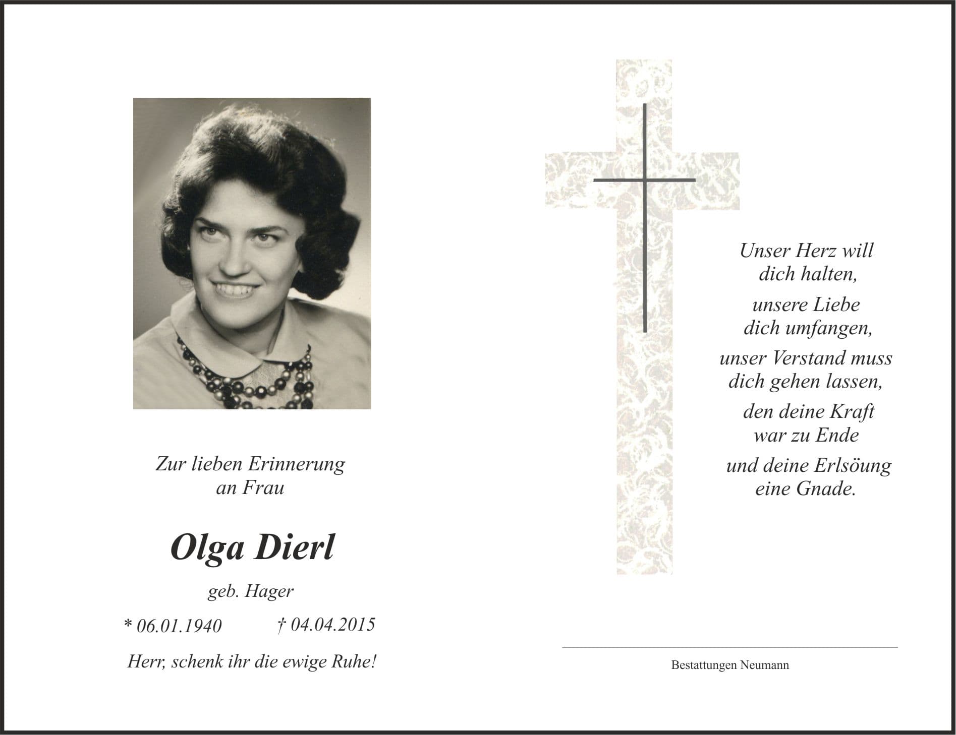 Frau Olga Dierl