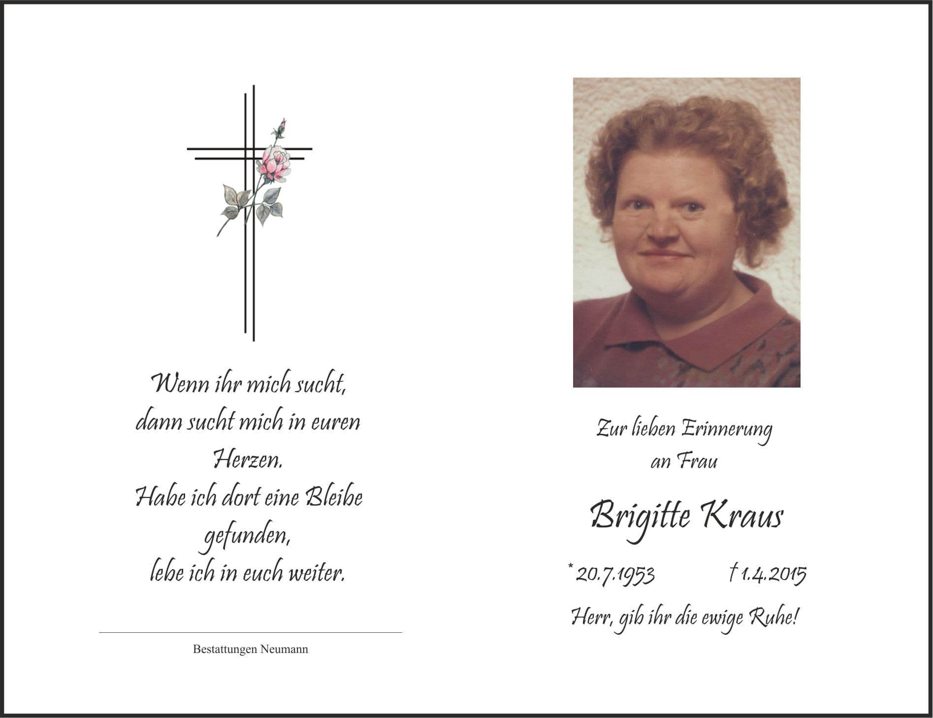 Frau Brigitte Kraus