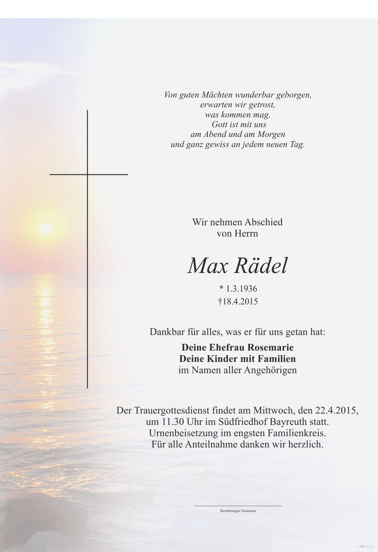 Herr Max Rädel