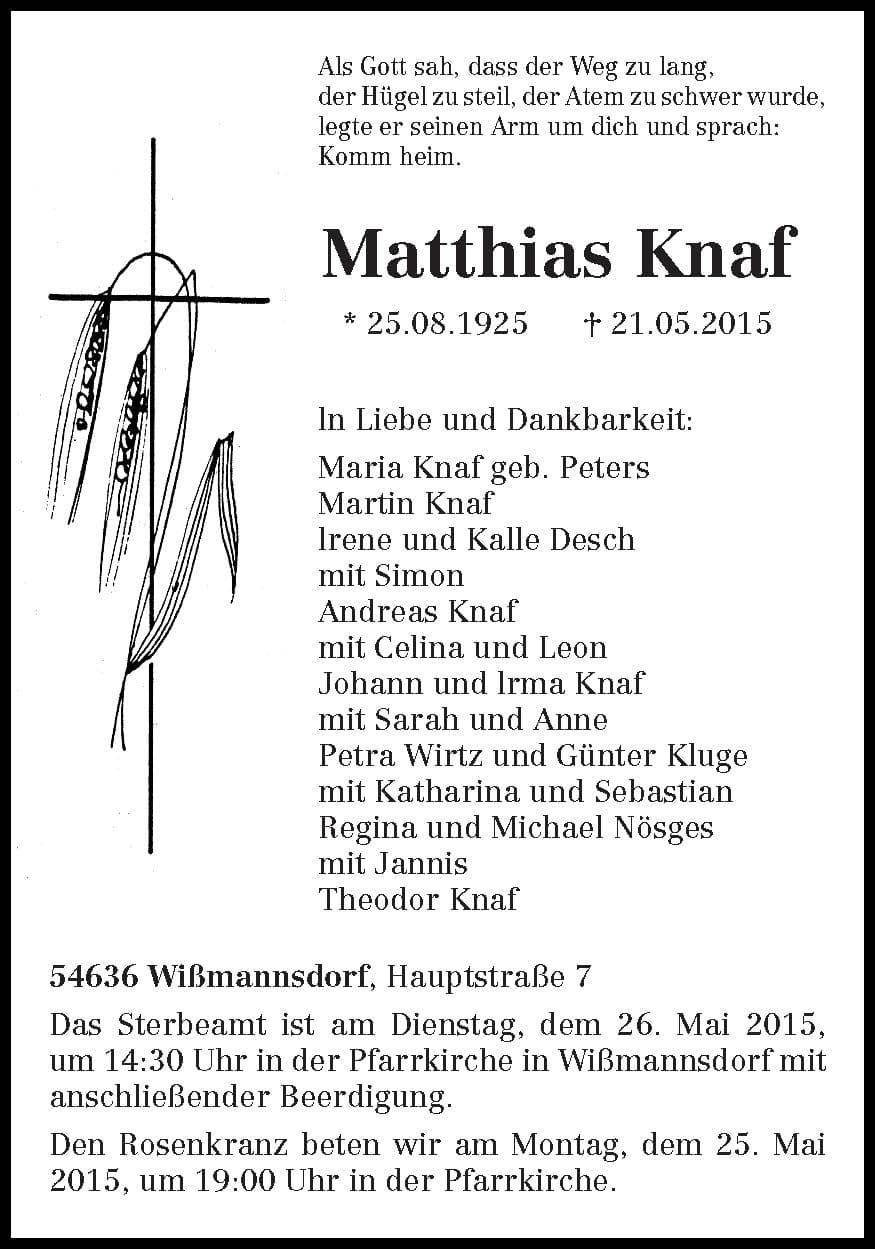 Herr Matthias Knaf