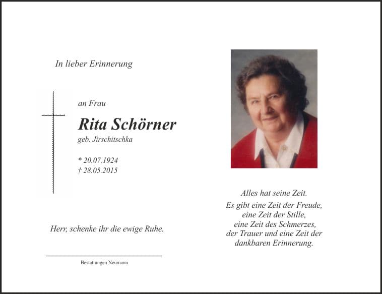 Frau Rita Schörner