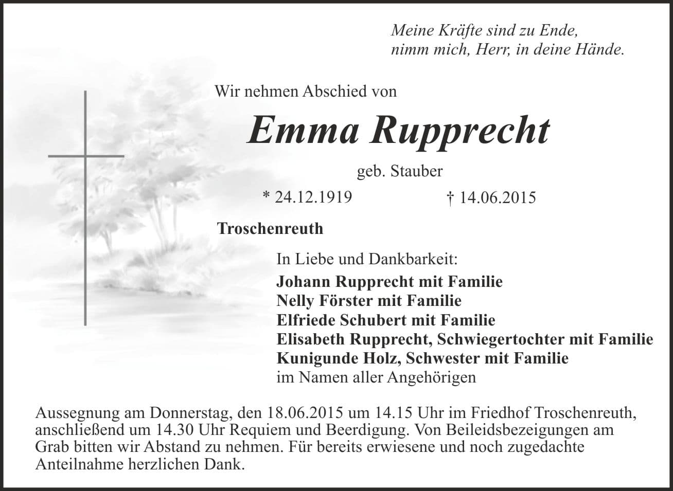 Frau Emma Rupprecht