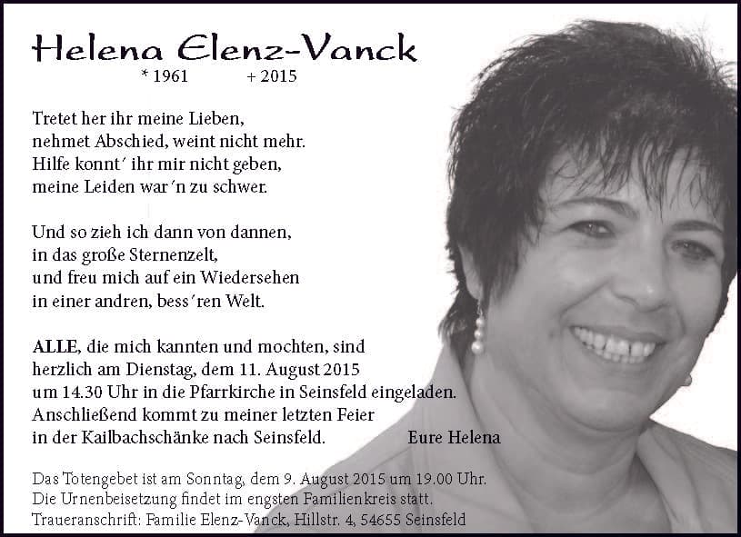 Frau Helena Elenz-Vanck