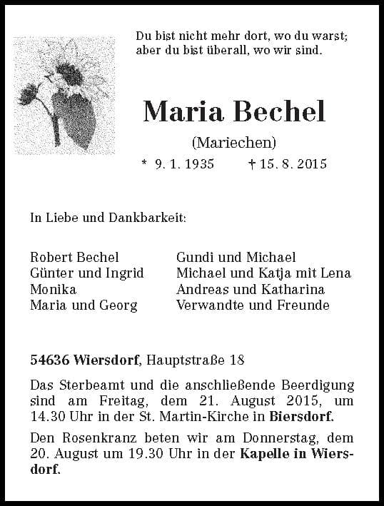 Frau Maria Bechel