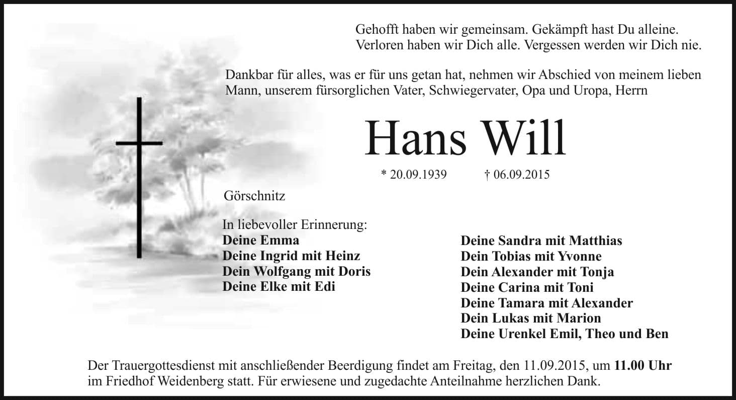 Herr Johann Will