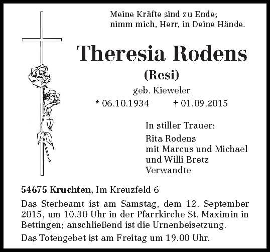 Frau Resi Rodens