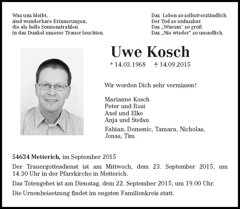 Herr Uwe Kosch