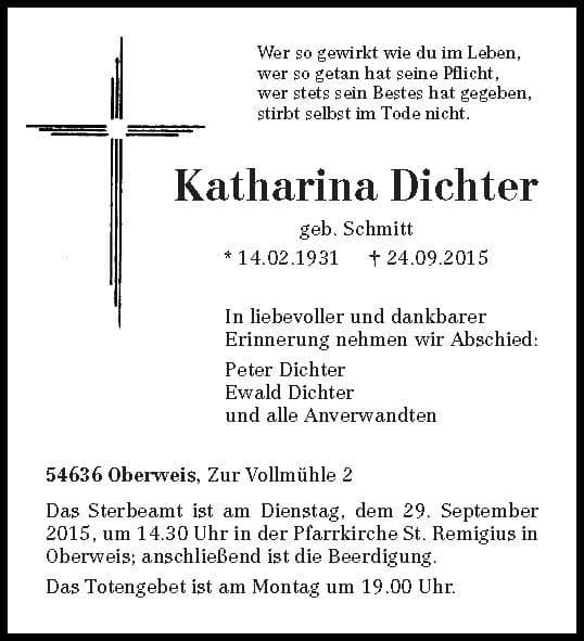 Frau Katharina Dichter