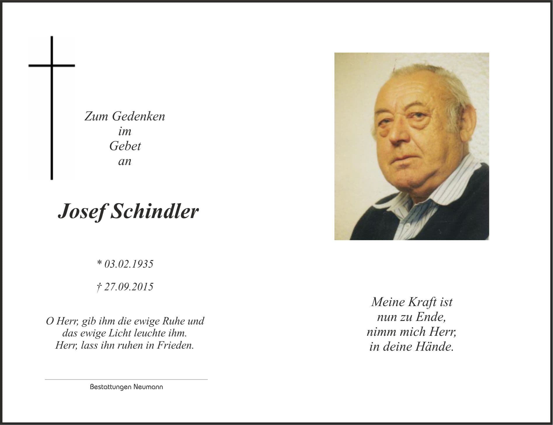 Herr Josef Schindler
