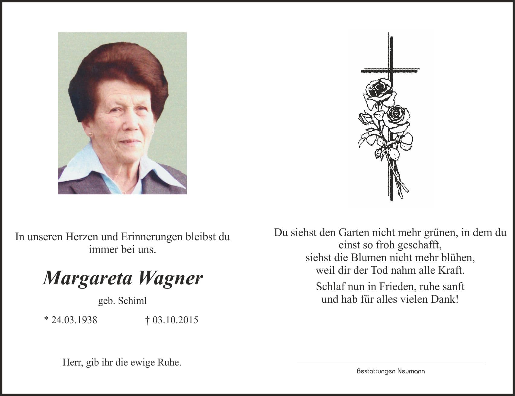 Frau Margareta Wagner