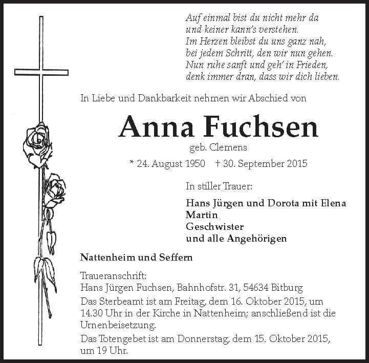 Frau Anna Fuchsen