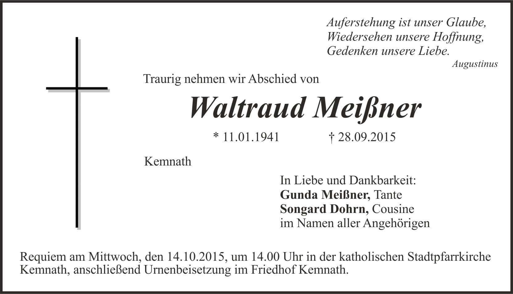 Frau Waltraud Meißner