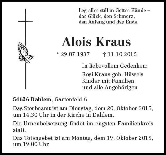 Herr Alois Kraus