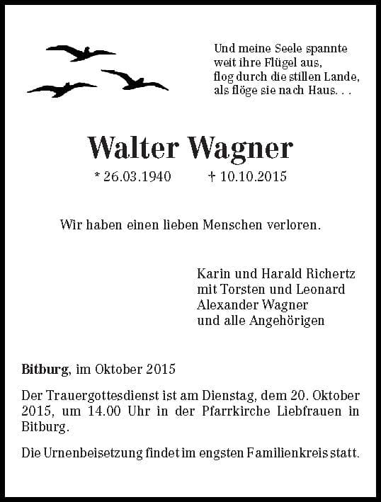 Herr Walter Wagner