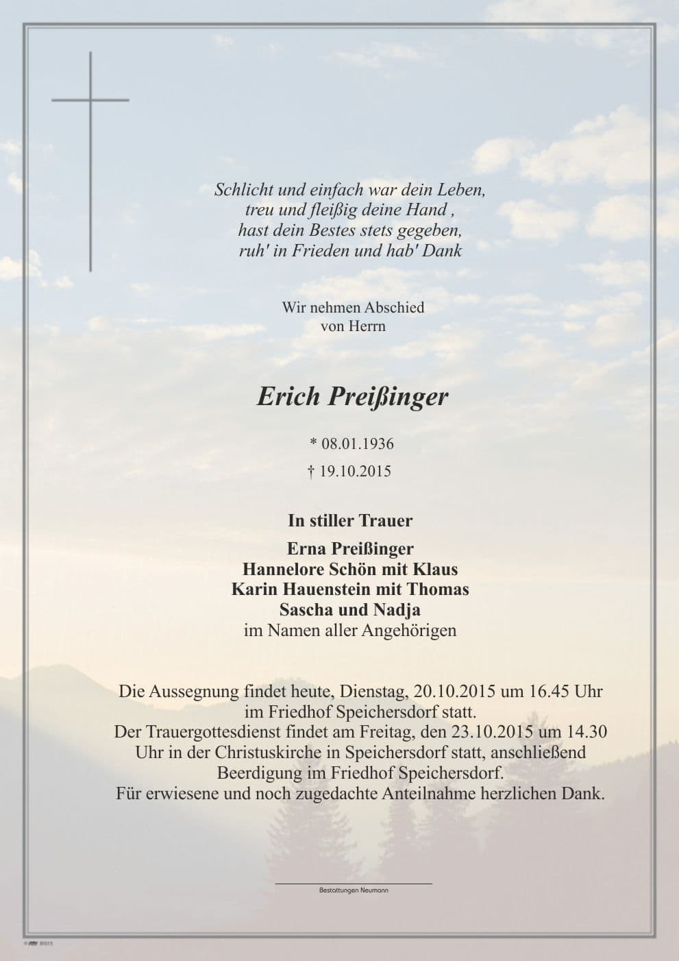 Herr Erich Preißinger