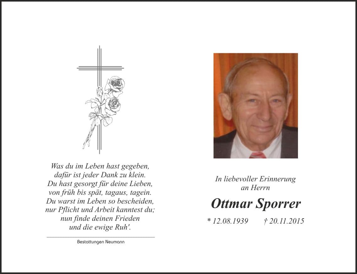 Herr Ottmar Sporrer
