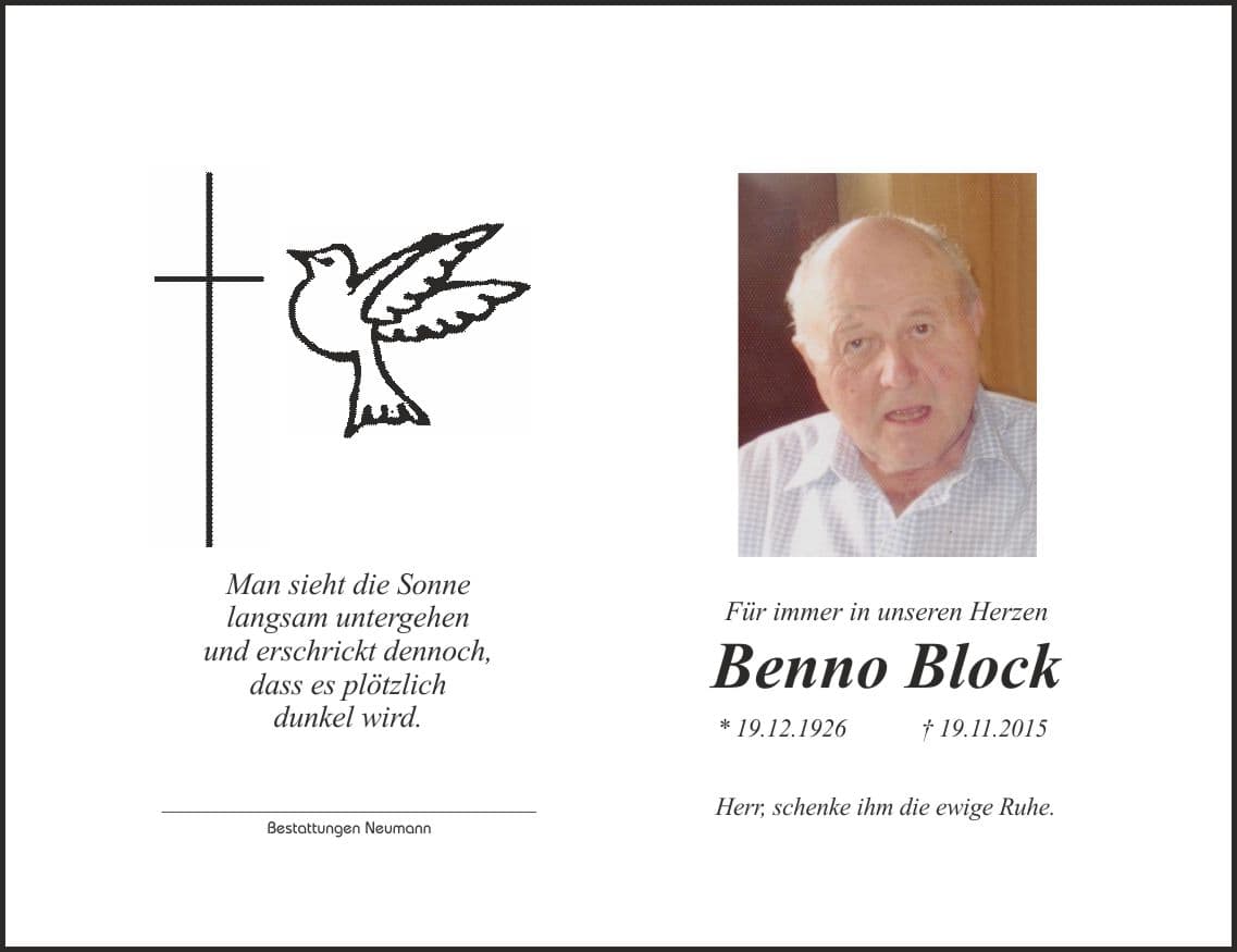 Herr Benno Block