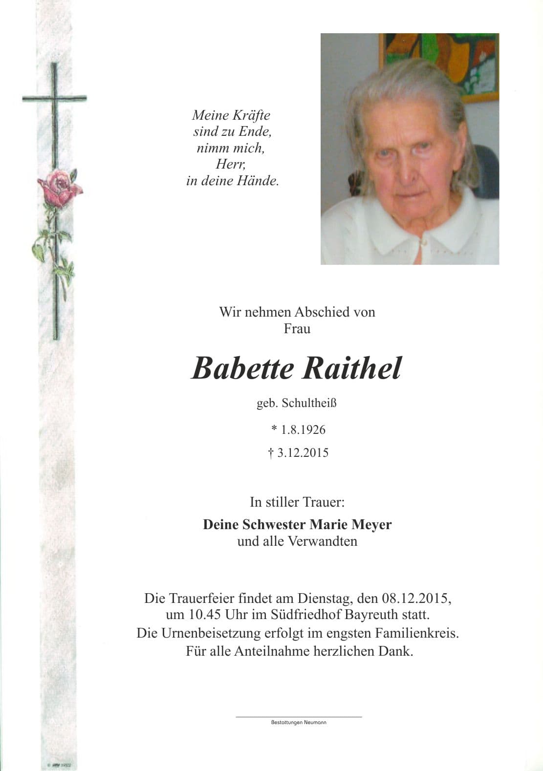 Frau Babette Raithel