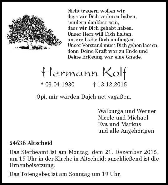Herr Hermann Kolf