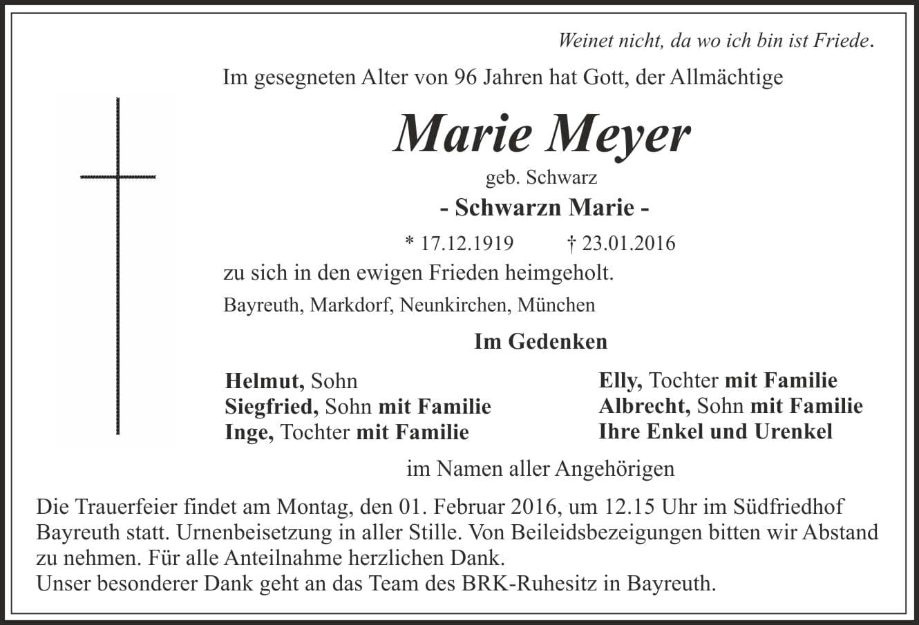 Frau Marie Meyer