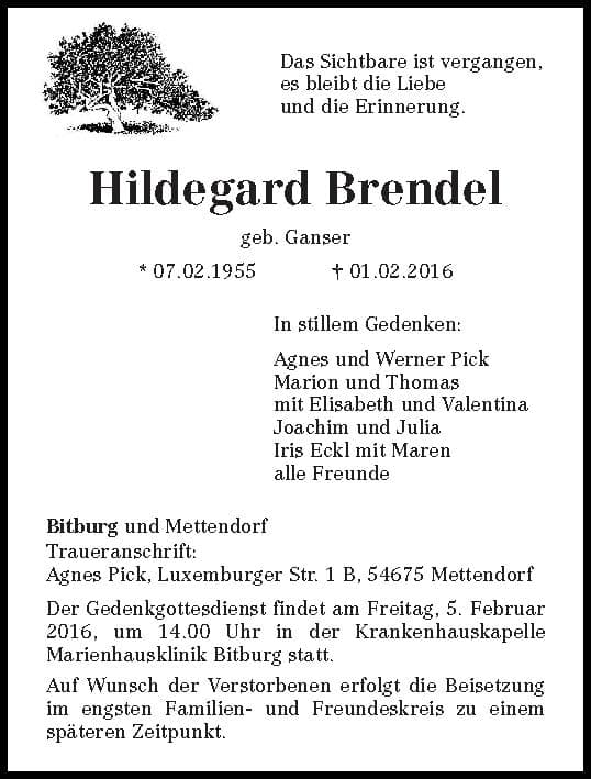 Frau Hildegard Brendel