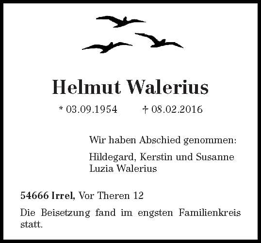 Herr Helmut Walerius